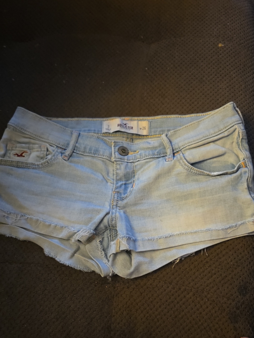 Hollister Light Wash Denim Cutoff Shorts